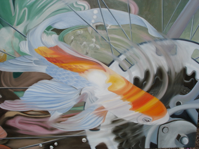 a woman without a man is like a fish without a bicycle 36x48 What would Gloria Steinem say?