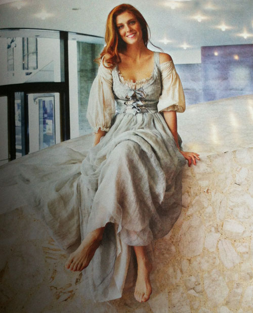 Mezzo-soprano Wallis Giunta as she appears in re:porter, Porter Airlines magazine (photo: Michael Edwards; costume by Camille Assaf) 