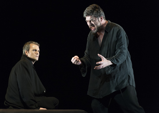 Franz-Josef Selig with Ryan McKinny from the COC's Tristan und Isolde (Photo: Chris Hutcheson)