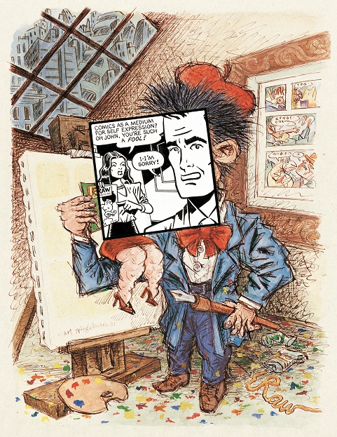 Art Spiegelman Cover art for Print magazine, May/June 1981 Watercolor, ink, and collage on paper. Copyright © 1981 by Art Spiegelman. Used by permission