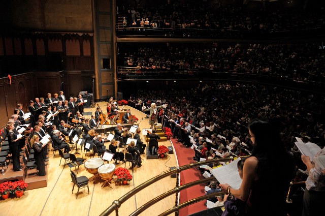 The Singalong Messiah led by Herr Handel (photo by Gary Beechey)