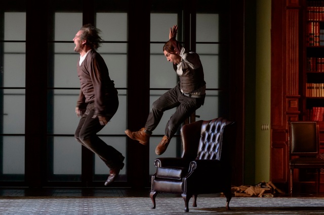 (l-r) Russell Braun as Don Giovanni and Kyle Ketelsen as Leporello  (Photo: Chris Hutcheson)