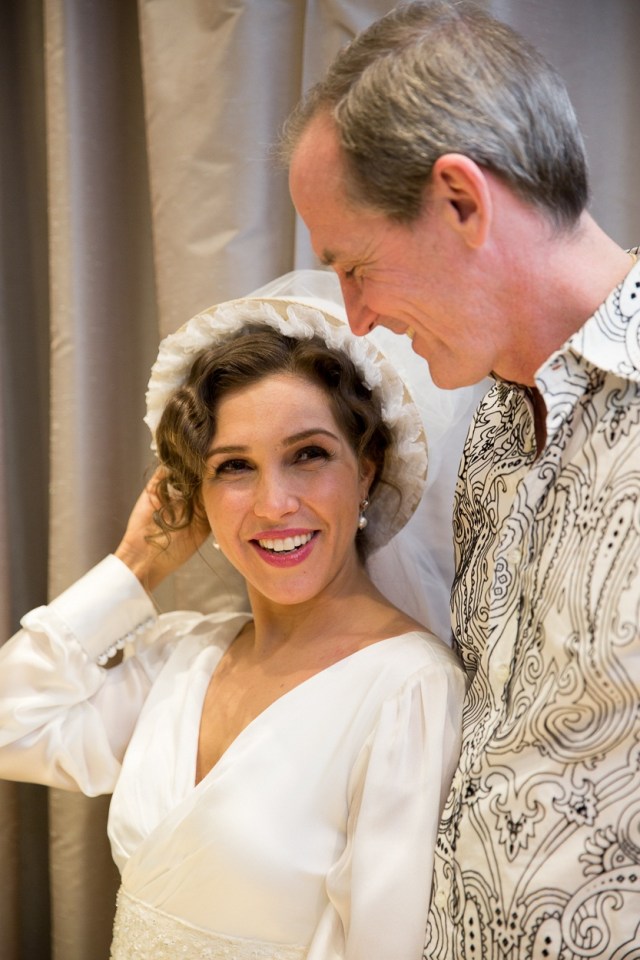 Bride-to-be Susanna (Sasha Djihanian) with designer David McCaffrey