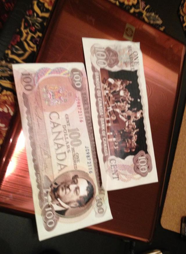 The money that fell from the sky... but that's no Prime Minister's face on that bill.