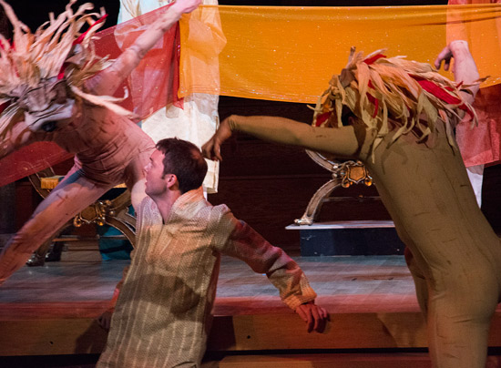 Lions - Heidi Strauss (l), Brodie Stevenson (r), Daniel – Kevin Skelton (centre) (photo: Glenn Davidson) Kevin Skelton appears courtesy of Canadian Actors' Equity Association.