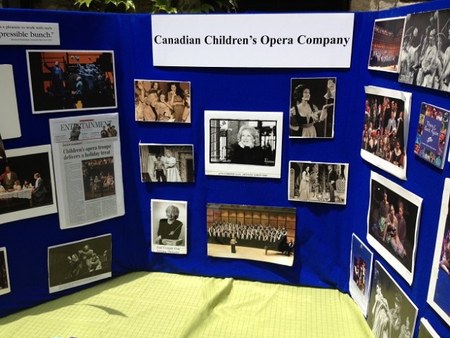 Lots of photos were displayed, including a few from before the CCOC. The two B & W shots to the right of centre show her playing Despina & Violetta.