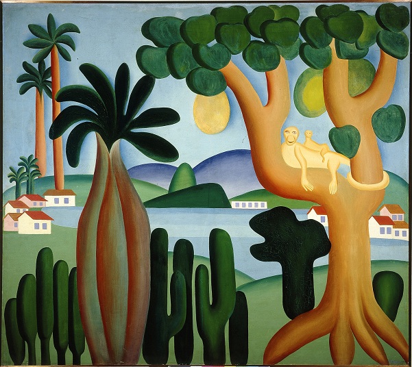 Tarsila do Amaral. Cart„o-Postal. 1929. ”leo sobre tela. 127,5 x 142,5 cm. ColeÁ„o Particular. Rio de Janeiro, RJ Foto: Romulo Fialdini Cat·logo RaisonnÈ Tarsila do Amaral v. I p.186 P112 ReproduÁ„o: 300 dpi 22,1 x 30 cm