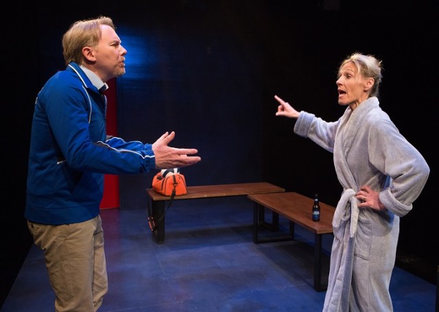 Chris Earle (left) and Philippa Domville in The Trouble with Mr Adams at Tarragon Theatre (Photo by Cylla von Tiedemann) 